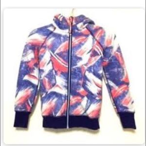 🦄Cozy pink/blue Ivivva scuba hoodie🦄